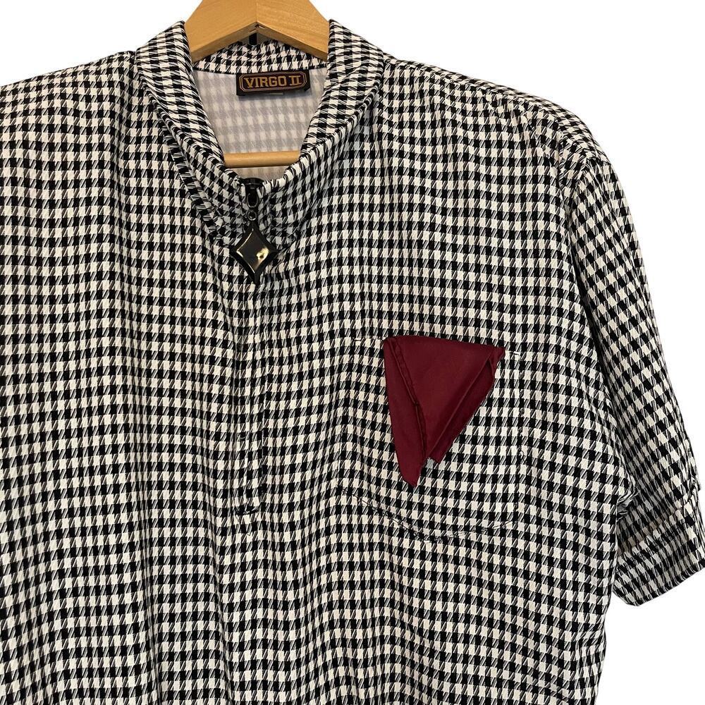 Virgo III VTG 70's Retro Gingham Checkered Short Sleeves Women's Dress 10 - Picture 2 of 9